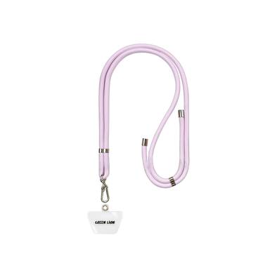 Green Lion Crossbody Lanyard Compatible with Mobile Phones, Soft & Durable, Hands-Free Convenience, Tangle-Free Handling, Adjustable 160cm Strap, Safe & Secure - Pink