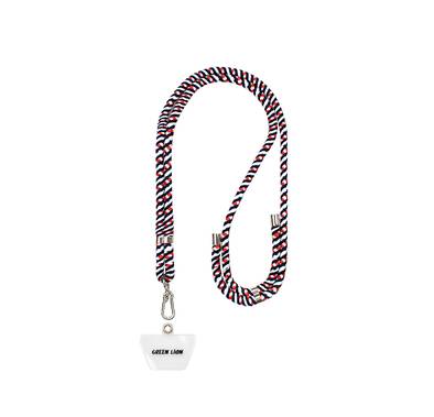 Green Lion Crossbody Lanyard Compatible with Mobile Phones, Soft & Durable, Hands-Free Convenience, Tangle-Free Handling, Adjustable 160cm Strap, Safe & Secure - Blue / Red / White