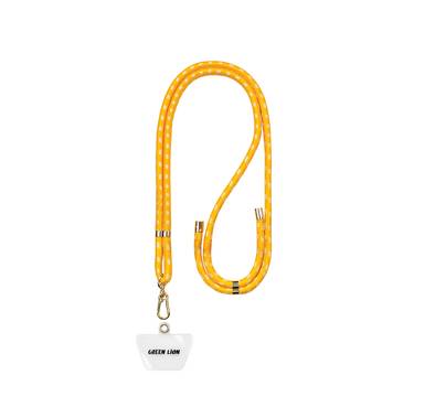 Green Lion Crossbody Lanyard Compatible with Mobile Phones, Soft & Durable, Hands-Free Convenience, Tangle-Free Handling, Adjustable 160cm Strap, Safe & Secure - Orange