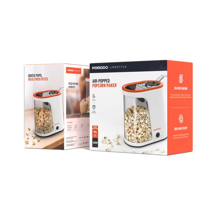 Porodo Lifestyle Air-Popped Popcorn Maker 