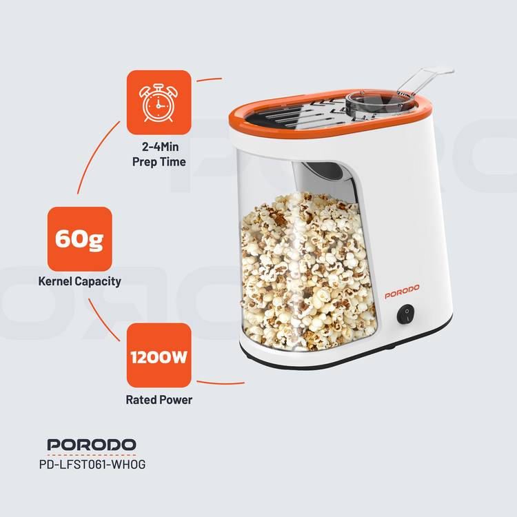 Porodo Lifestyle Air-Popped Popcorn Maker