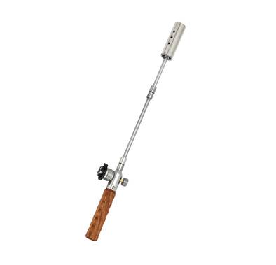 Green Lion Flame Torch Camping Gas Lighter,  Aluminum Alloy+ Wood+ Stainless Steel Material, Propane / Butane Gas, Flame Adjustable - Silver 