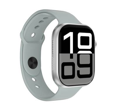 Green Lion Active SE 46 Smart Watch, 200mAh Battery Capacity, 10 Days Standby, Wireless Charger, Bluetooth Version 5.3 - Silver & Grey Strap