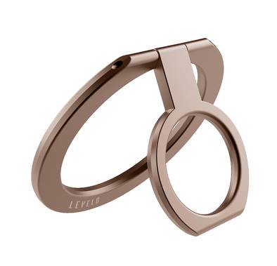 Levelo Lucca Magsafe Phone Ring Holder, Metal, MagSafe Compatible, 180° Foldable Angle - Desert Titanium