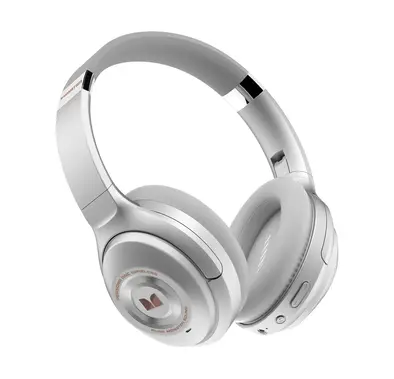 Monster Persona ANC Headphones, Active Noise Cancelling, Pure Monster Sound, 40mm Speaker, Support 2C Quick Charge, Up to 30 Hours Working Tome, 1 Hour Charging Time- Silver