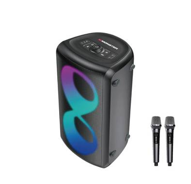 Monster Cycle Speaker with 2 Mics, Bluetooth Version 5.3, IPX4 Water Resistant, Up to 4 Hours Working Time, RGB Color Lighting Effects - Black