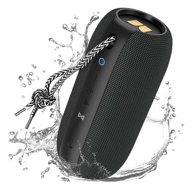 Monster S320 Superstar Portable Bluetooth Speaker with True 360° Stereo, Wireless Dual Pairing, IPX7 Waterproof Level, Voice Control - Black