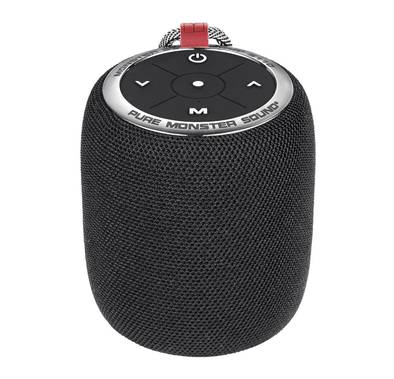 Monster S110 Superstar Portable Bluetooth Speaker, IPX5 Waterproof Level, USB-C Charging Port, 1500mAh Battery Capacity - Black