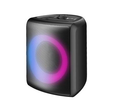 Monster Musicbox Bluetooth Speaker with RGB Color Lighting Effects, IPX5 Water Resistant, USB-C Charging Port, Bluetooth Version 5.3 - Black