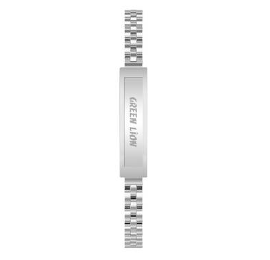 Green Lion Smart Bracelet Zinc Alloy Case with Heart Rate & Sleep Monitoring, Camera Control, 5 Days Working Time, Waterproof, 16mAh Battery Capacity, Bluetooth 5.1 - Silver