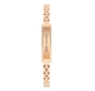 Green Lion Smart Bracelet Zinc Alloy Case with Heart Rate & Sleep Monitoring, Camera Control, 5 Days Working Time, Waterproof, 16mAh Battery Capacity, Bluetooth 5.1 - Gold