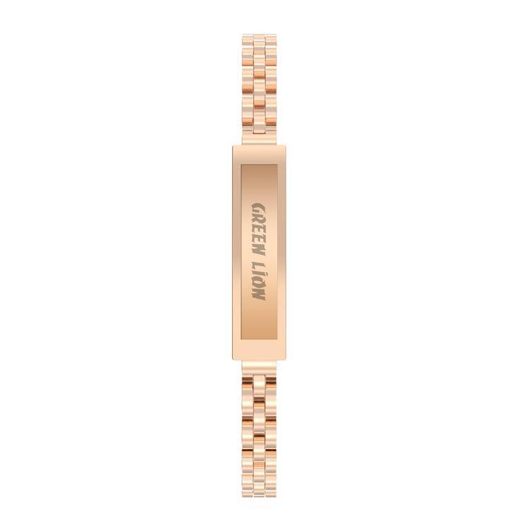 Green Lion Smart Bracelet Zinc Alloy Case with Heart Rate & Sleep Monitoring, Camera Control, 5 Days Working Time, Waterproof, 16mAh Battery Capacity, Bluetooth 5.1 - Gold