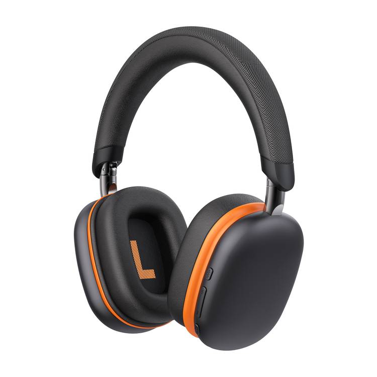 Porodo Soundtec Vibe Wireless Headphones with 36 Hours Play Time, Bluetooth Version 5.3, 2.5 Hours Charging Time, Type-C Charging Port - Black