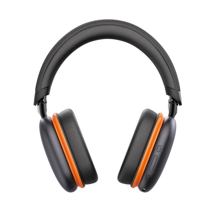 Porodo Soundtec Vibe Wireless Headphones with 36 Hours Play Time, Bluetooth Version 5.3, 2.5 Hours Charging Time, Type-C Charging Port - Black