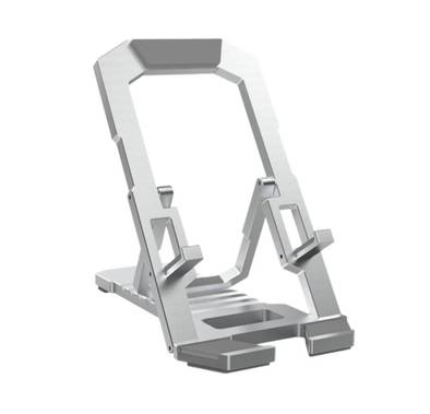 Green Lion Fold Mate Phone Stand, 1kg Load Capacity, 4-7" Devices Compatible, 7-Angle Adjustable, Foldable Design - Gray