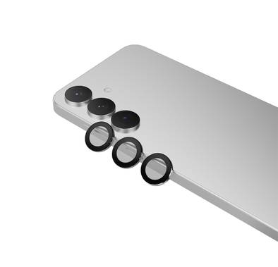 Levelo Lucent Trio AR Camera Lens for Samsung S25 Plus, 9H Hardness, Anti-Fingerprint, Double Sided Anti Reflection, Water & Dust Resistance, Double Layer Lens Glass - Silver