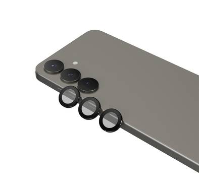 Levelo Lucent Trio AR Camera Lens for Samsung S25 Plus, 9H Hardness, Anti-Fingerprint, Double Sided Anti Reflection, Water & Dust Resistance, Double Layer Lens Glass - Natural Titanium