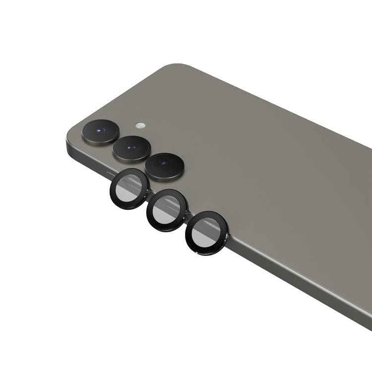 Levelo Lucent Trio AR Camera Lens for Samsung S25 Plus, 9H Hardness, Anti-Fingerprint, Double Sided Anti Reflection, Water & Dust Resistance, Double Layer Lens Glass - Natural Titanium