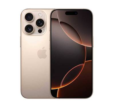 Apple iPhone 16 Pro Max with 512GB Capacity, 6.9‑inch Screen Size, USB-C Connector Type, 6‑Core CPU, 6‑Core GPU, 5G Network Technology, Splash, Water & Dust Resistant, Middle East Version - Desert Titanium