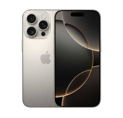 Apple iPhone 16 Pro with 256GB Capacity, 6.3‑inch Screen Size, USB-C Connector Type, 6‑Core CPU, 6‑Core GPU, 5G Network Technology, Splash, Water & Dust Resistant, Middle East Version - Natural Titanium
