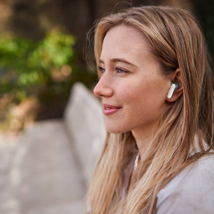 Green Lion Florence True Wireless Earbuds with Touch Control, Low Latency Mode, Voice Assistant, Quad -Mic with ENC Technology, Gaming Mode, Up to 6 Hours Play Time, 100 Hours Standby Time, Type-C Charging Port, Above 10m Transmission Range - Cream