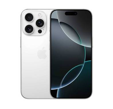Apple iPhone 16 Pro Max with 1TB Capacity, 6.9‑inch Screen Size, USB-C Connector Type, 6‑Core CPU, 6‑Core GPU, 5G Network Technology, Splash, Water & Dust Resistant, Middle East Version - White Titanium