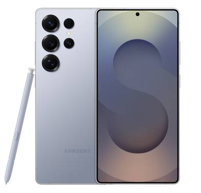 Samsung Galaxy S25 Ultra with 256GB Capacity, 6.8-inch Screen Size, Octa-Core CPU, 5G Network Technology, Rounded Design, 50MP Rear Camera, Middle East Version - Titanium SilverBlue