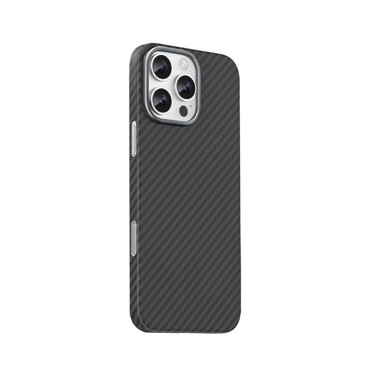 Green Lion Magsafe Kevlar Case for iPhone 16 Pro, Drop Protection, Comfortable Grip, Military Grade Defense, Ultra Slim & Lightweight - Black