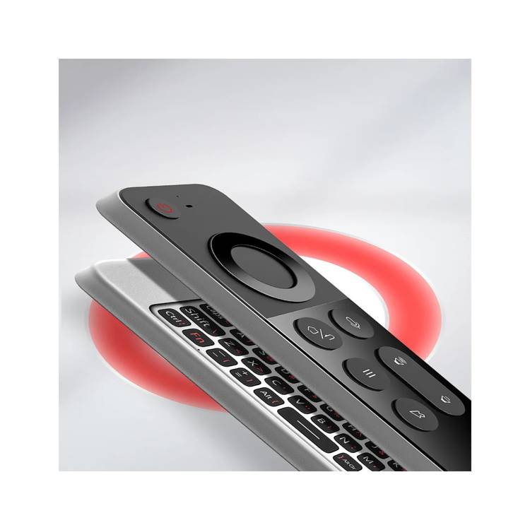 Green Lion 4 in 1 Wireless Remote with Keyboard, Air Mouse, Ir Remote, Voice Control, 250mAh Battery - Black