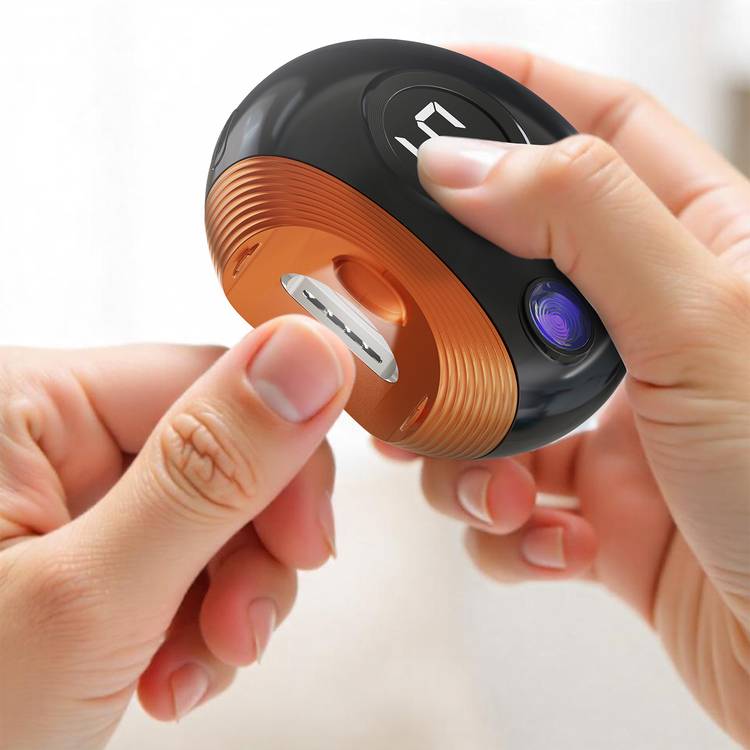 Porodo Lifestyle All-in-One Nail Trimmer Set, 400mAh, Type-C Charging Interface, 5V/1A Input Voltage, 2.5-3 Hours Working Time, 2 W Rated Power - Black