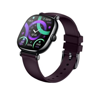 Green Lion Princess Smart Watch, Extra Strap Included, Find Watch, Blood Pressure,  Sleep Monitoring,  Music Control, Call & Social Notifications - Glossy Black