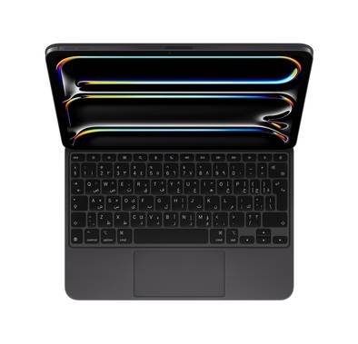 Apple Magic Keyboard for iPad Pro 11" M4 with Arabic Language, Front & Back Protection, Backlit Keys & a Scissor Mechanism, USB-C Port, 14-Key Function Row for Quick Access, Portable & Thin Design, Multi-Touch Gestures - Black