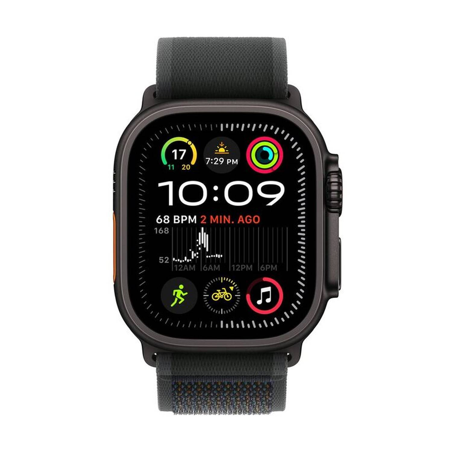 Apple Watch Ultra 2 2024 | GPS + Cellular, 49mm, Black Trail Loop, M/L -  Black Titanium | (MX4V3QA/A)