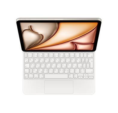 Apple Magic Keyboard for iPad Air 11" M2 with Arabic Language, Front & Back Protection, Backlit Keys & a Scissor Mechanism, USB-C Port, Portable & Thin Design, Multi-Touch Gestures - White