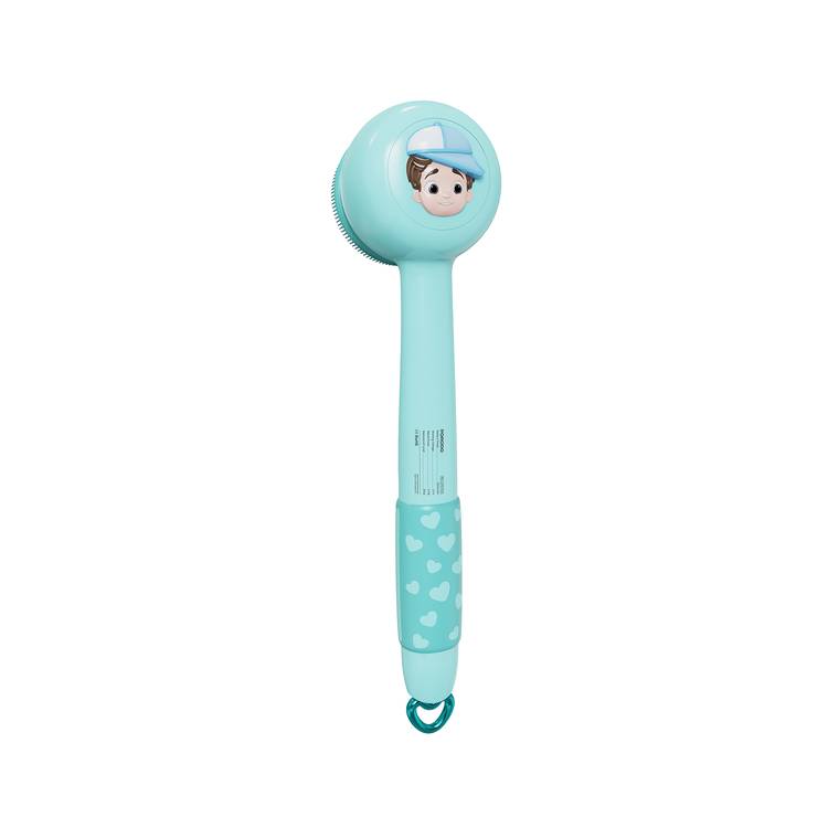 Porodo Lifestyle Kids Electric Bath Brush, Soft Silicone Brush, 2 Levels Speed, Type-C Charging Port, Child Friendly Design, Soft Loofah Cleanser - Blue