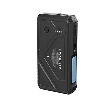 Powerology 20000mAh Solar Wireless Charging Power Bank with Simultaneous Charging, Multi-Mode Flashlight, 0% - 65% Charging in 35 Minutes, 70mm Cable Length - Black