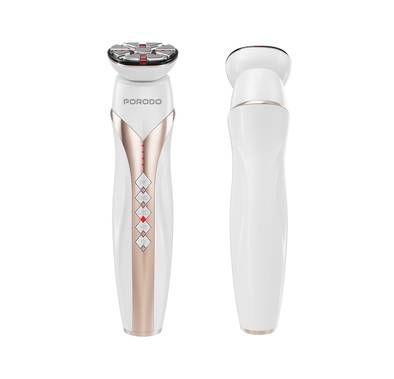 Porodo Lifestyle Vibration Light Therapy Device with EMS Micro-Stimulation, Strong RF Activation, 1450mAh Battery Capacity, 8.5W Power - White
