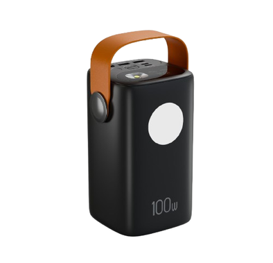 Green Lion Hyper Core 60 Power Bank 60000mAh, PD 100W, Portable Handle, Digital Display, LED Flashlight, 3 USB-A Ports, 2 USB-C Ports, 30W QC 3.0, Steady Light, Strobe Light, SOS Light - Black