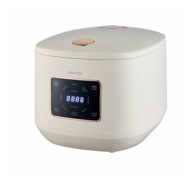 Green Lion GRC-20 Digital Rice Cooker, Keep Warm Mode, Touch Control, Easy To Clean, Exhaust Vent, Preset Timer, 8 Cooking Modes : Dessert, Grain Rice,Soup, Porridge, Baked Chicken, Claypot Rice, Hot Pot, RiceSteam - White 