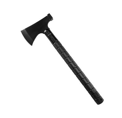 Green Lion Multi-Tool Axe with Adjustable Length, Stainless Steel Material, Bottle Opener, Hammer, Fire Starter, Whistle Window Breaker, Compass, Fish Scaler, Tactical Knife Included - Black 