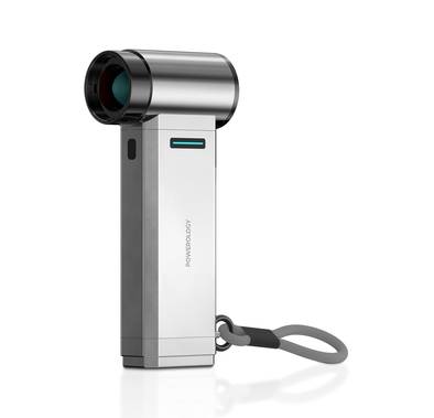Powerology Turbo Jet Fan & Vacuum with 4 Speed Levels, Battery Indicator, Patented Design, Extended Battery Life, Type-C Charging Port - Silver 