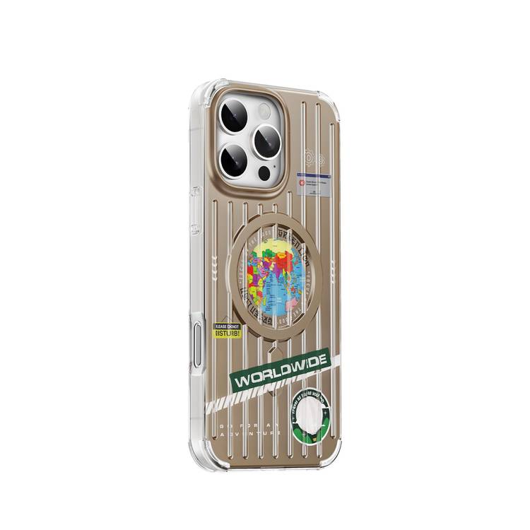 Green Lion Globe MagSafe Case for iPhone 16 Pro with Drop-Protection, Anti-Scratch, Strong Magnets, Comfortable Grip, Dual-Sided Coating, Fingerprint Resistant, 3D Grooved Texture - Desert