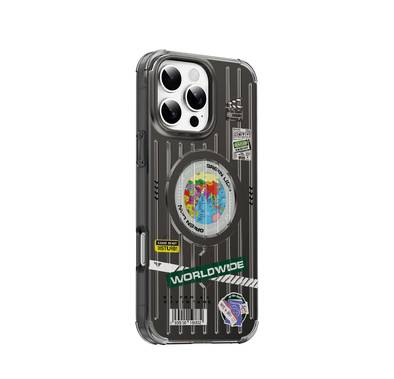 Green Lion Globe MagSafe Case for iPhone 16 Pro with Drop-Protection, Anti-Scratch, Strong Magnets, Comfortable Grip, Dual-Sided Coating, Fingerprint Resistant, 3D Grooved Texture - Black