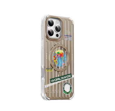 Green Lion Globe MagSafe Case for iPhone 16 Pro Max with Drop-Protection, Anti-Scratch, Strong Magnets, Comfortable Grip, Dual-Sided Coating, Fingerprint Resistant, 3D Grooved Texture - Desert