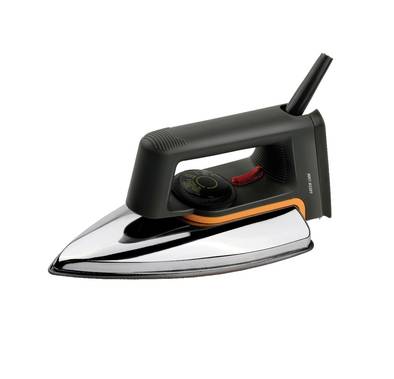 Green Lion Vintage Iron with 1000W Rated Power, Adjustable Thermostat, Indicator Light, Dry Function, Non-Stick Sole Plate, Overheat Protection - Black / Silver