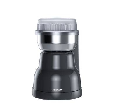 Green Lion Vintage Electric Grinder with Stainless Steel Blades, High Speed Motor, Safety Lock Switch, Compact & Portable Design, Versatile Use, Quiet Operation - Black
