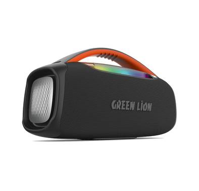 Green Lion Beam Pro Portable Speaker with ABS & Fabric Material, 15,000mAh Battery Capacity,  10m Transmission Range, 6-8 Hours Play Time, Type-C Charging Port, Wireless Microphone, 360° Audio - Black