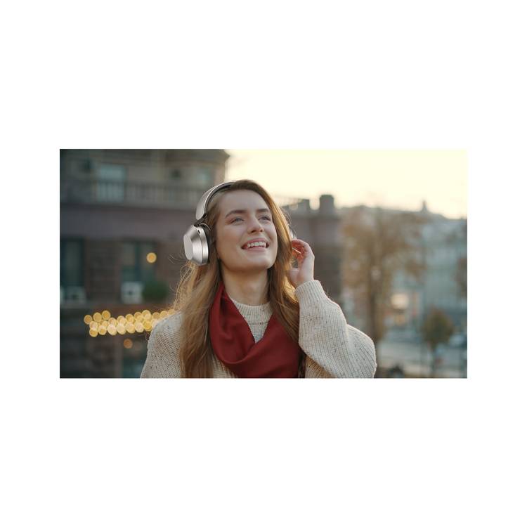 Levelo SoundMaster Hybrid ANC Headphones With Smart Touch Panel, Featherweight, Transparency Mode, Google & Siri Assistant, Music Control - Dark Gray