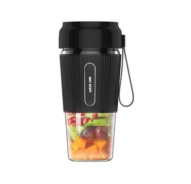 Green Lion G-Blend X Portable Juicer with 300mL Capacity, 1500mAh Battery Capacity, PC Jar Material, Stainless Steel Blade Material, Type-C Charging Port, 3-4 Hours Charging Time - Black