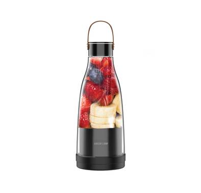 Green Lion Mix Mate Portable Juicer with 300mL Capacity, 1500mAh Battery Capacity, BPA Free PET Jar Material, Stainless Steel Blade Material, Type-C Charging Port, 3-4 Hours Charging Time - Black